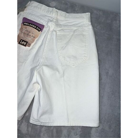 VTG Bermuda Denim White Jean Shorts Relaxed Fit 10 - Picture 9 of 10